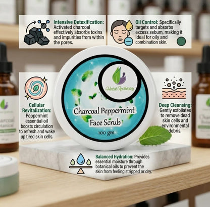 Charcoal Peppermint 2 in 1 Face Scrub & Mask 100gm